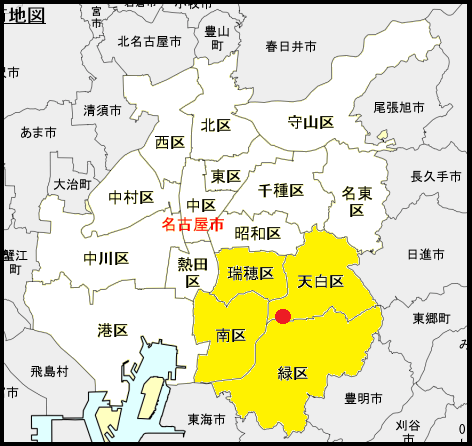 対応エリア名古屋市地図